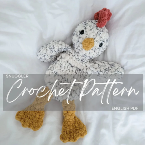 Cooper the Chicken Snuggler, crochet chicken